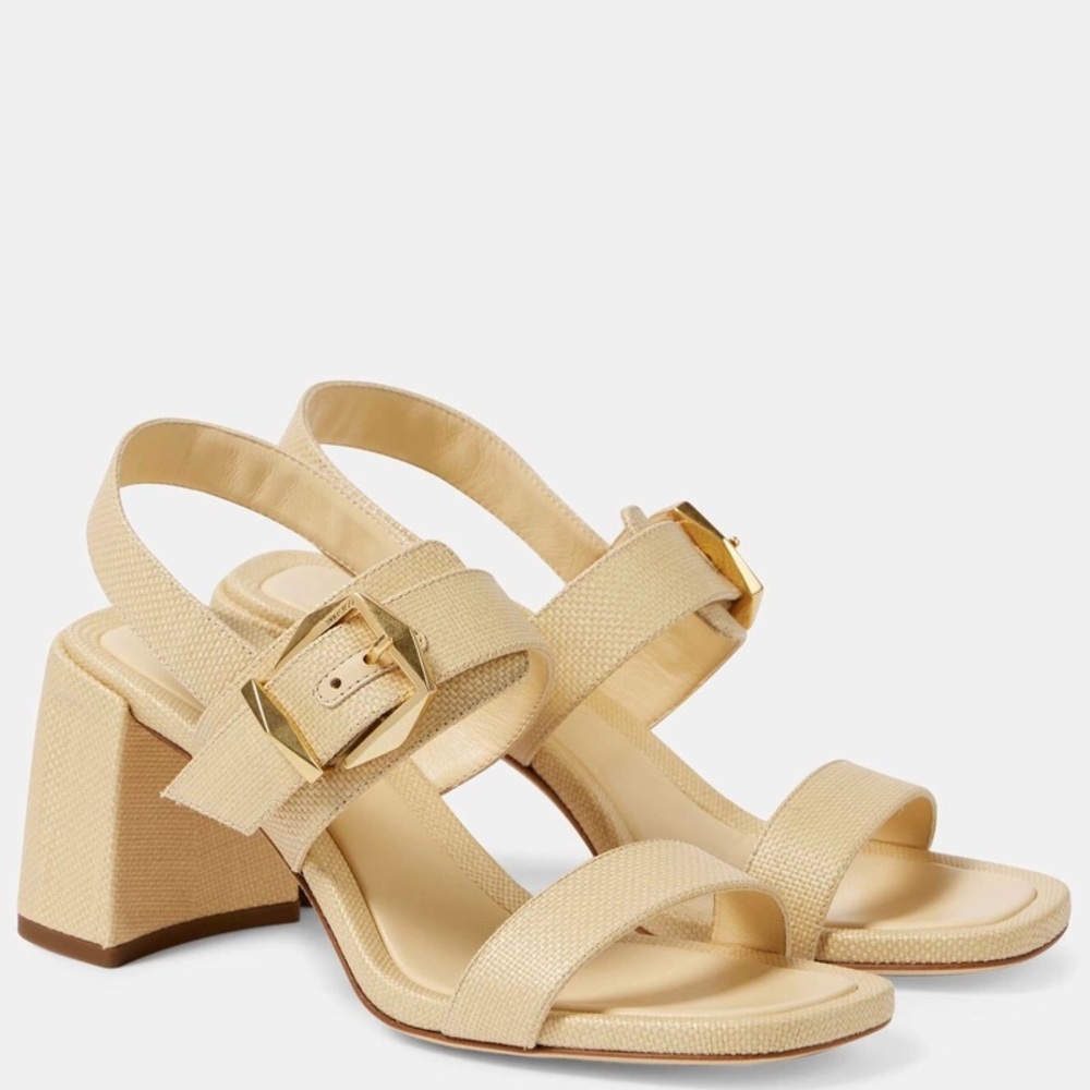 NEW Jimmy Choo Hawke 70 Canvas Sandals